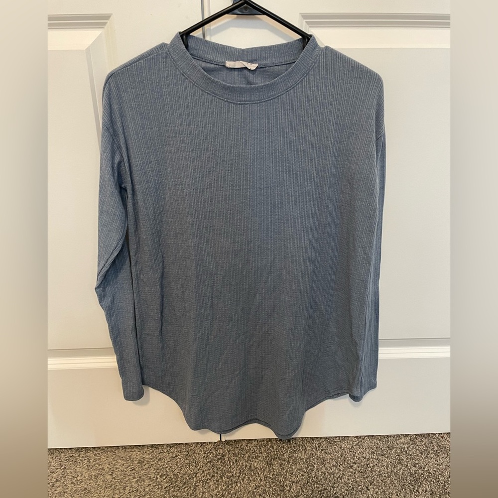 Maternity shirt, blue, size small